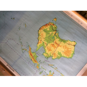 Vintage schoolplaat van Australie